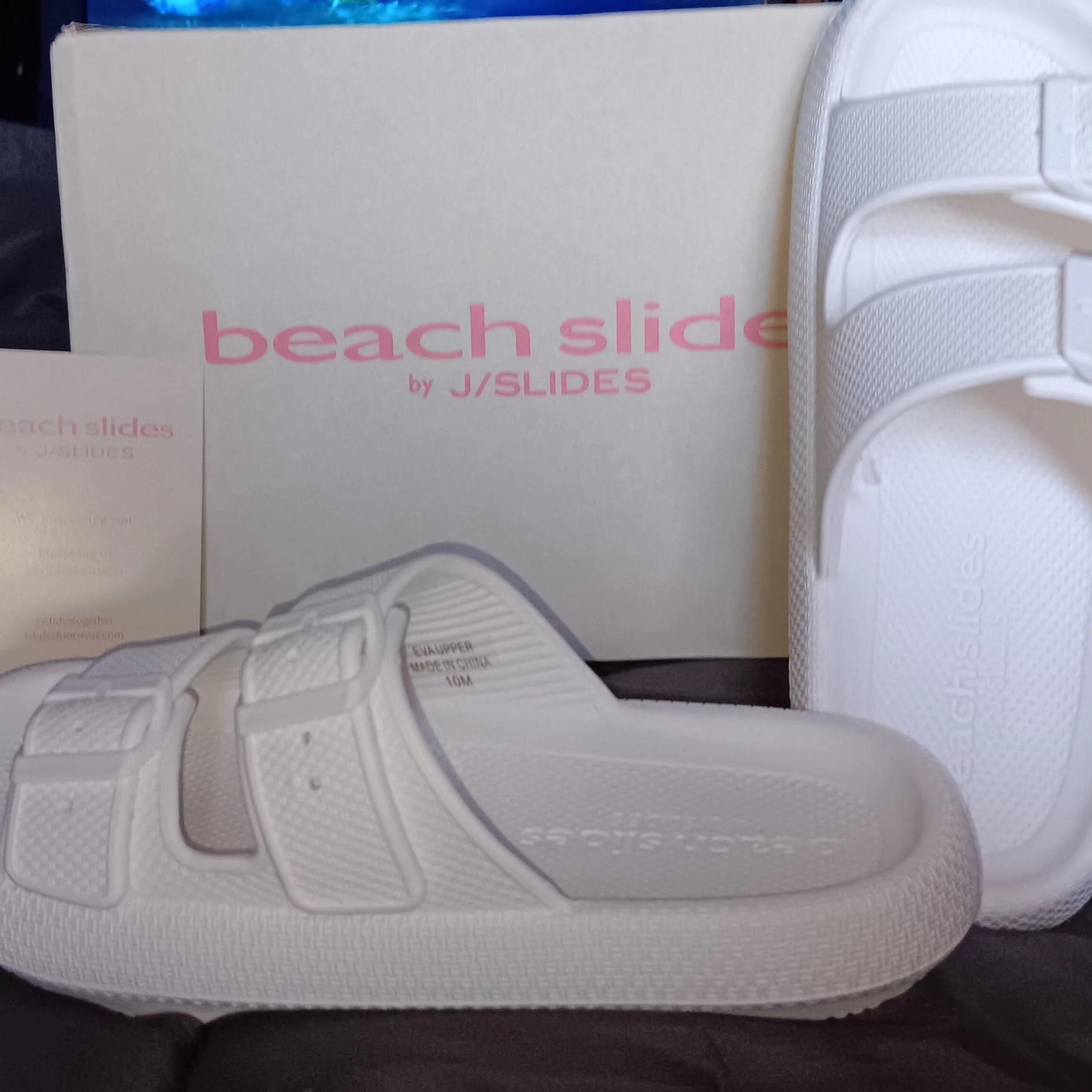 White JSlides Beach Slides